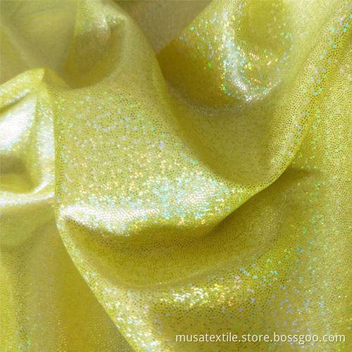Stretch Lurex Glitter Silber Holographic Badebode Stoff